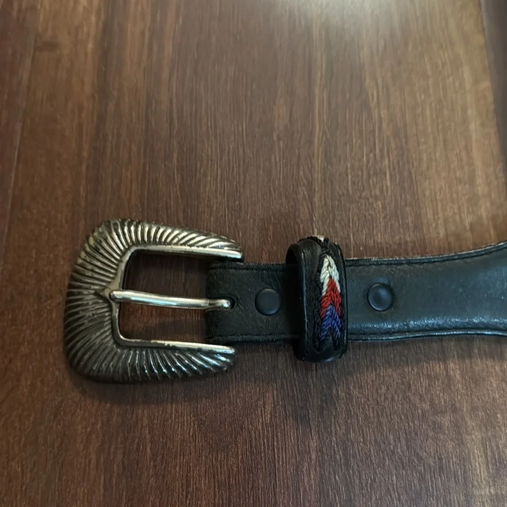 🌿END of SEASON SALE🌿TONY LAMA Leather Belt with Embroidery Size 32